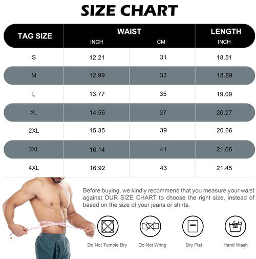LISEJE Tummy Control Shapewear Compression Shorts - Waist Compression for Men, High Waist Mens Tummy