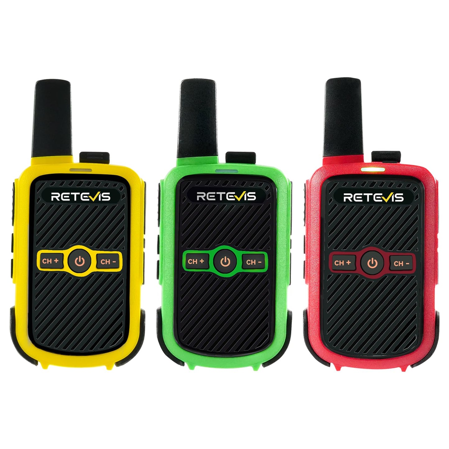 Retevis RT15 Walkie Talkies, Portable FRS Two Way Radios Rechargeable, Durable, Compact, VOX, Key Lock, Mini Walkie Talkies for Adults and Kids, School Family Outdoor Travel Camping Hiking (3 Pack)