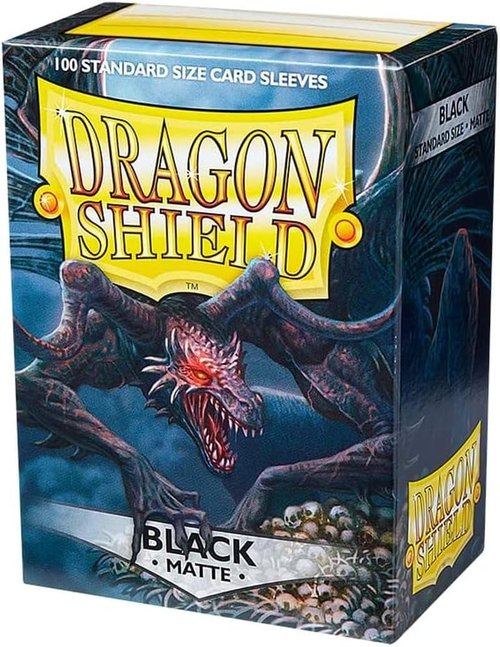 Dragon Shield Card Sleeves - Matte Black 100 CT - Smooth & Durable Protection for Pokémon, MTG & Digimon Cards