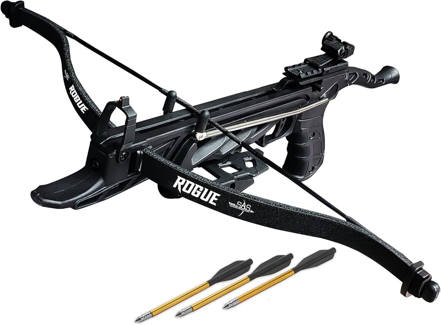 SAS Rogue 80 lb Self-Cocking Pistol Crossbow - Compact Design for Easy Handling and Precision Shooting