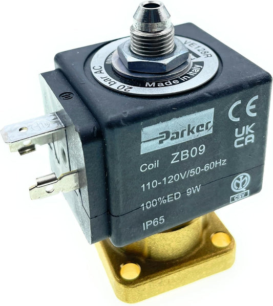 MacMaxe 3-way Solenoid Valve - ZB09 9W Coil - Replacement for Various Espresso Machines (230, Volts)