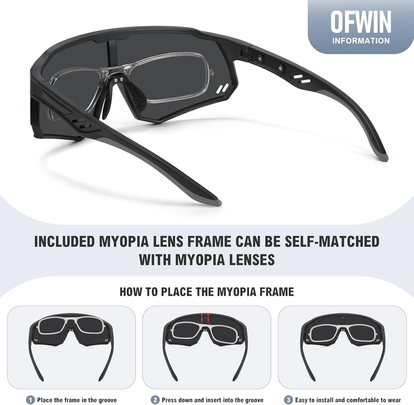 Polarized Sports Sunglasses - UV400 Protection for Men & Women | Wrap-Around Design for Cycling & Running