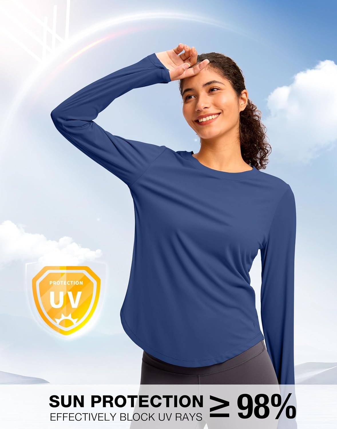 Soothfeel Women's Sun Shirt - UPF 50+ Long Sleeve UV Protection for Hiking & Workouts - Lightweight Quick Dry