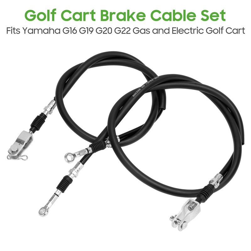 10L0L Golf Cart Brake Cable Set Compatible with for Yamaha G8 G14 G16 G19 G20 G22 Gas and Electric Golf Carts (Passenger Side #JF2-F6351-10 & Driver Side #JF2-F6341-00)