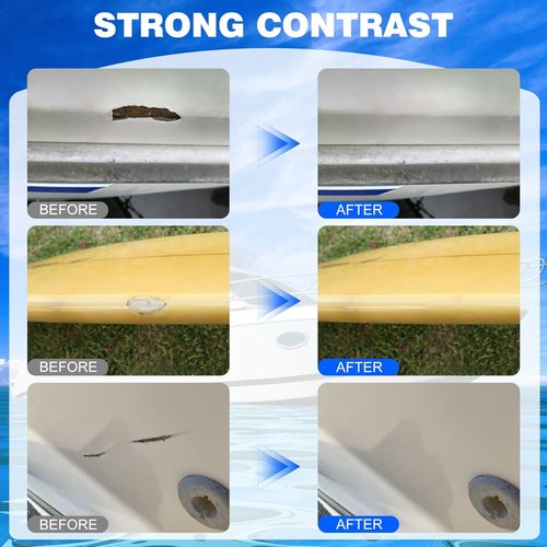 Marine Fiberglass Repair Kit - 3.4oz Gel Coat Epoxy for Quick Fixes on Boats, Acrylic & Porcelain
