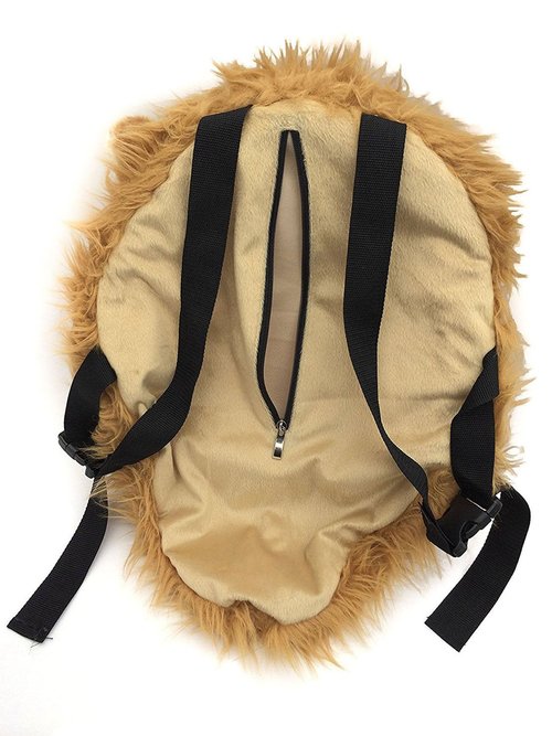 3D Animal Head Backpack Bag Backpack tiger/Lion/leopard/black bear Head Backpack Bag Knapsack and Wall Mount (lion)