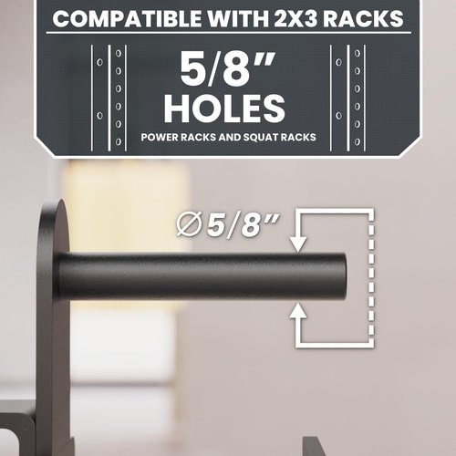 Synergee Landmine Attachment for 2x3 Power Racks with 5/8" Holes. Rack-Mounted Landmine Trainer for Rows, Presses, Twists & Core Strength. Compatible with 1" & 2" Barbells.