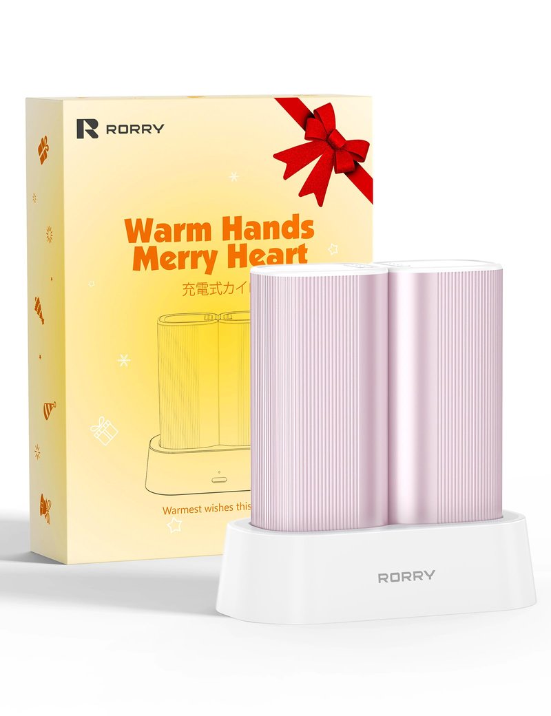 RORRY Hand Warmers Rechargeable 2 Pack, 10000mAh 360° Heating Magnetic Electric Hand Warmer, 24Hrs Warmth Portable Reusable Pocket Heater for Camping Hunting Gifts for Men Women, Pink