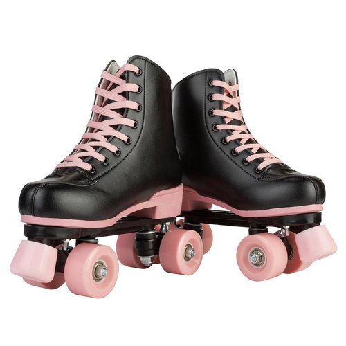 Magnitt Roller Skates for Women,Classic Shiny Double-Row Four Wheels Derby Skates High Top Outdoor Indoor Skates for Adults Youth (24cm/9.44in-Women's 7 / Men's 5.5)