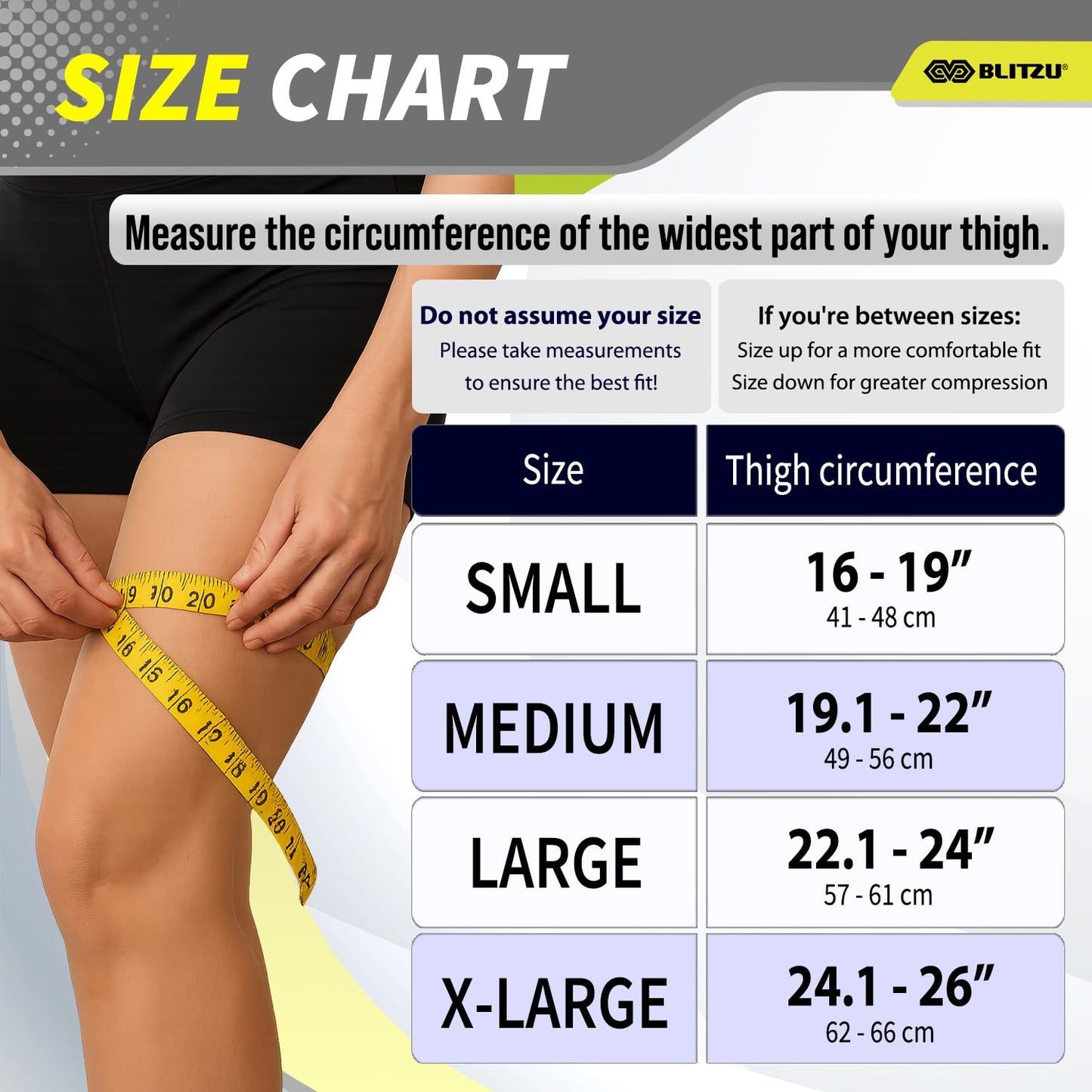 BLITZU Hamstring Compression Sleeve 1 Pair, Upper Leg Sleeves, Thigh, Quad & Groin Support for Men and Women, Anti-Slip Thigh Brace & Wrap for Running, Workout, Sports Recovery Black M