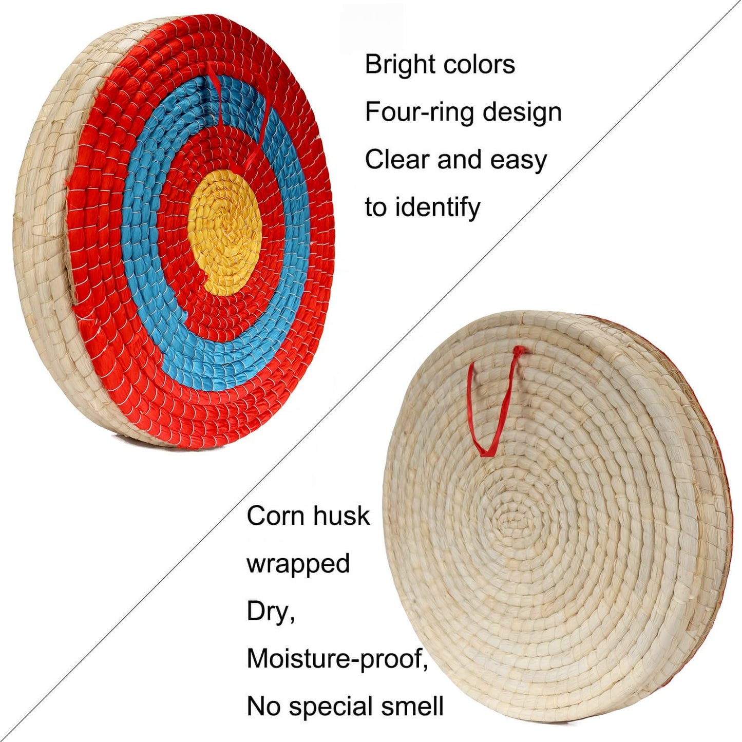 AUVIM Archery Targets Straw Solid Hand-Made Archery Target for Recurve Bow Compound Bow or Longbow 20 Inches Traditional Bow Arrow Target for Kids Youth Adult Archery Hunting Backyard Practice