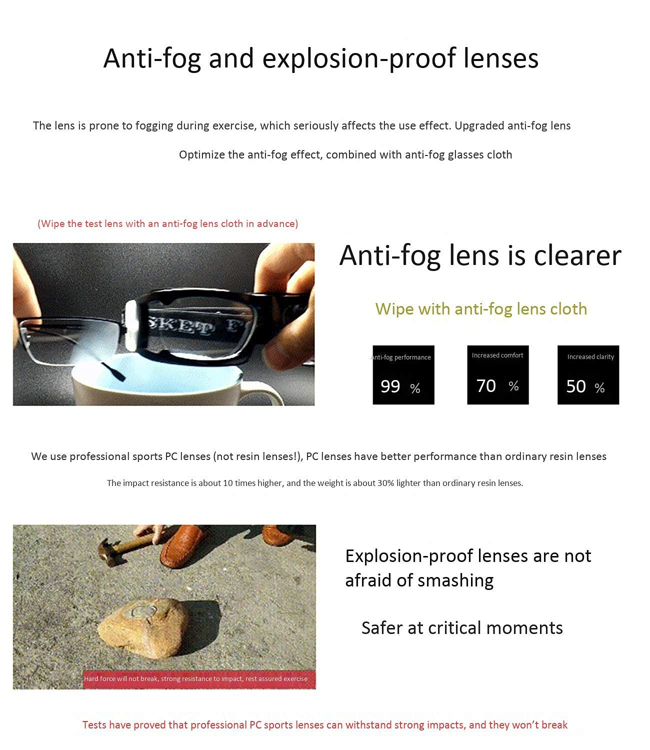 SooGree Basketball Soccer Football Goggles Anti Fog Protective Sports Goggles Glasses for Men Women