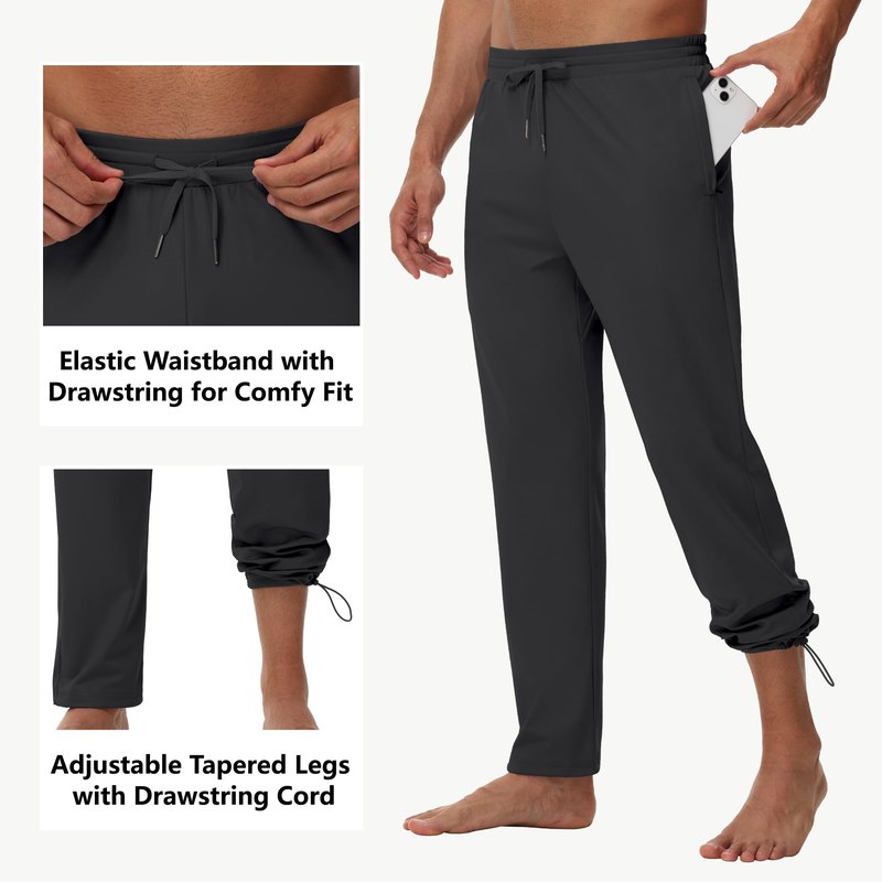 MIVEI Mens Tall Sweatpants Extra Long Inseam Joggers Pants for Athletic Workout Lounge Sweat Pants Zipper Pockets 30" 34" 36"