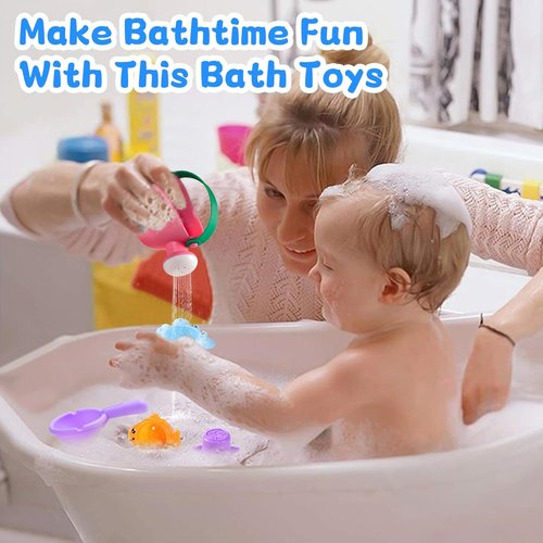 Fajiabao Baby Bath Toys - Mold-Free Fun for Kids Ages 1-3 | 5 PCS for Bathtub, Sand, Beach & Pool