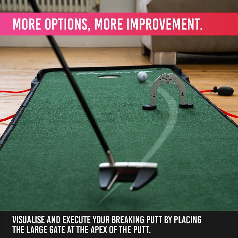 PuttOUT Pro Putting Gates – Golf Training Aid for Face Angle Control with 3 Adjustable Gate Sizes