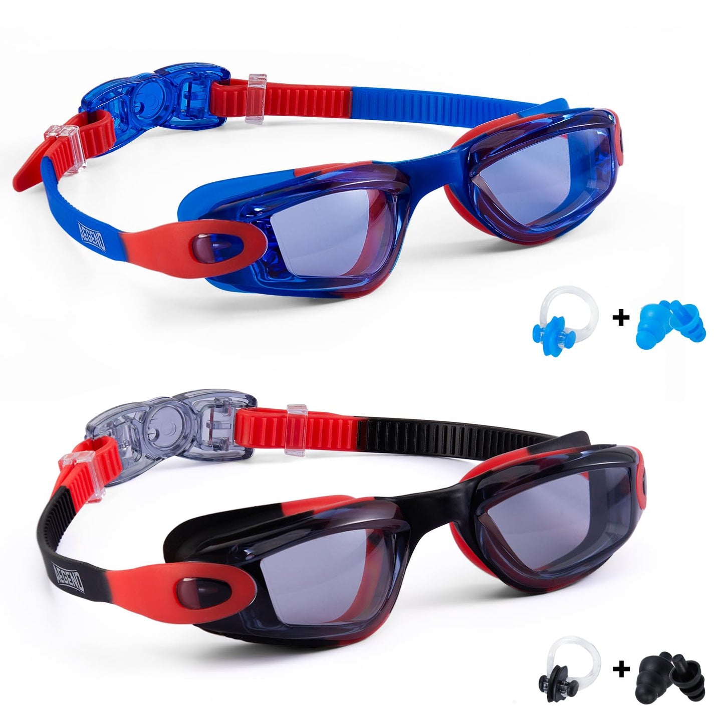 Aegend Swim Goggles for Kids Youth 3-14 Anti-Fog Anti-UV Comfort Fit Goggles for Swimming
