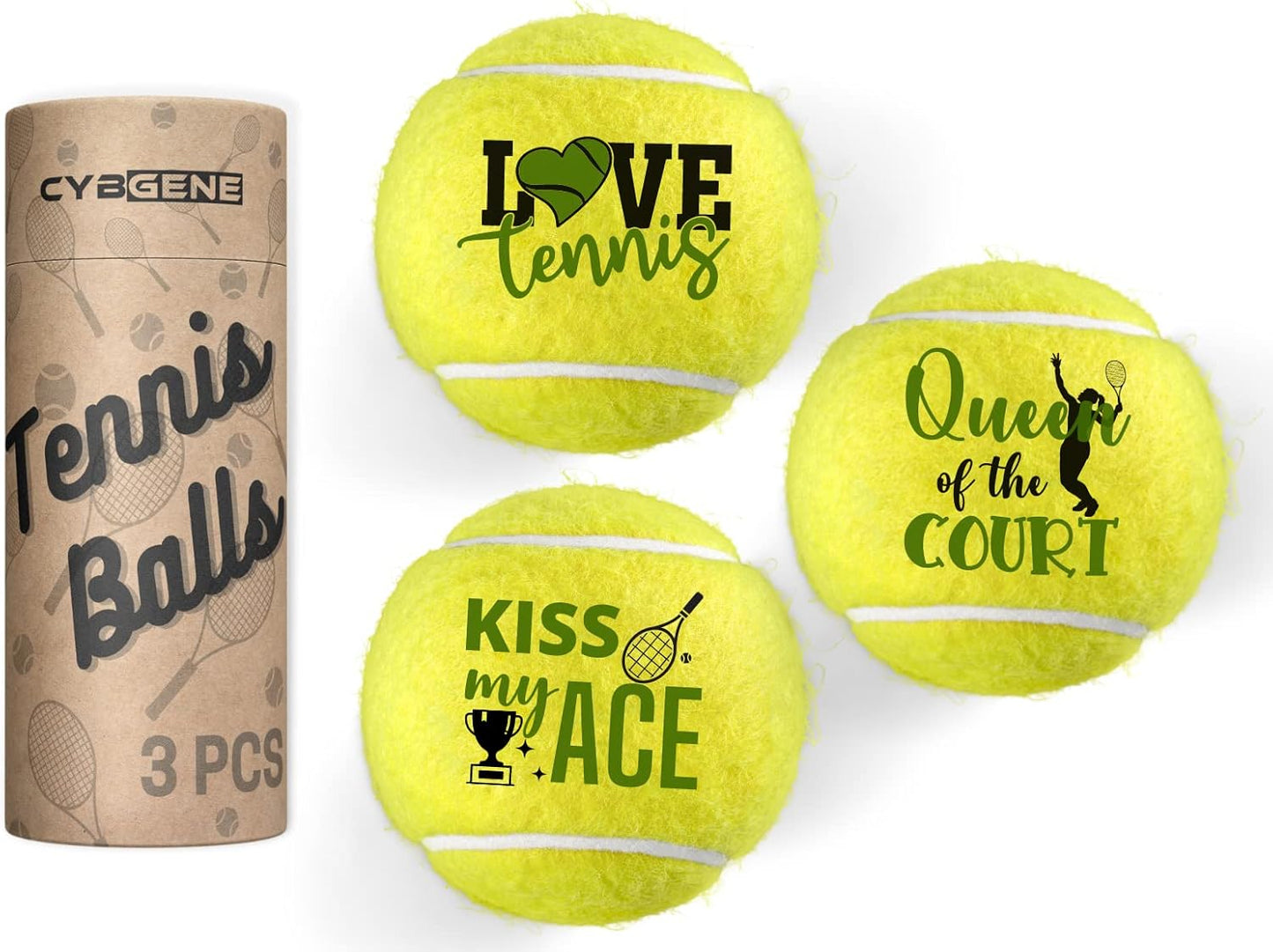 Skiennix Tennis Balls Gift Set - Unique 3-Pack with Gift Packaging for Tennis Lovers | Perfect for Teammates