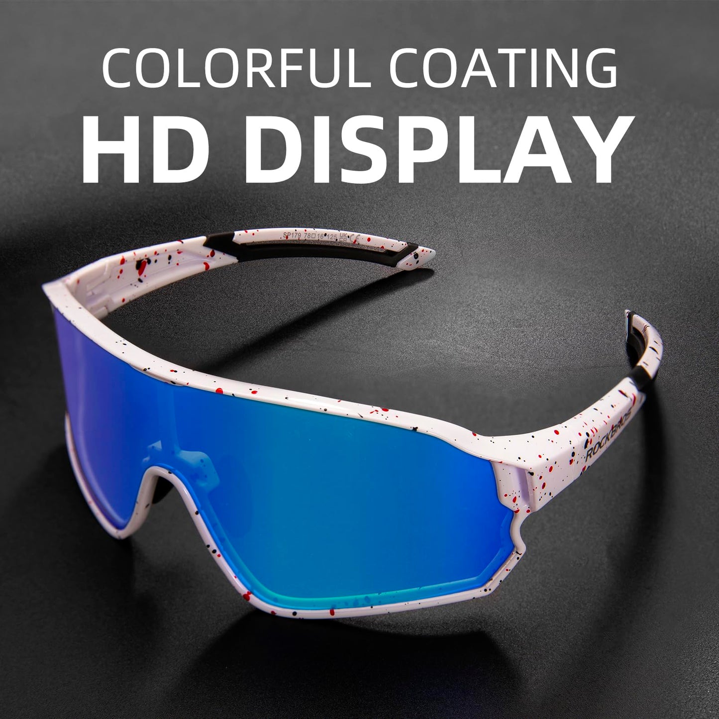 ROCKBROS Polarized Sports Sunglasses Cycling Sun Glasses -UV400 Protection
