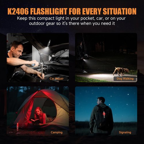 Banral Rechargeable Magnetic Small Flashlights High Lumens - Super Bright Powerful LED Tactical USB C Flashlight, 8 Modes, Dual Button Waterproof Pocket Flash Light for Emergency, Car, Camping