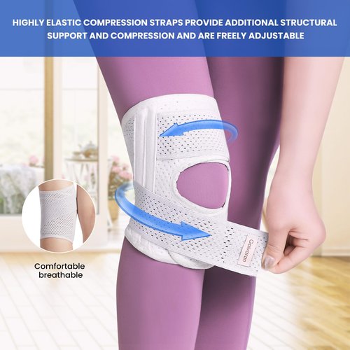 Galvaran Knee Brace for Women & Men with Side Stabilizers Upgraded for Meniscus Tear, ACL, MCL Arthritis Knee Pain Relief, Adjustable Breathable Injury Recovery Knee Support