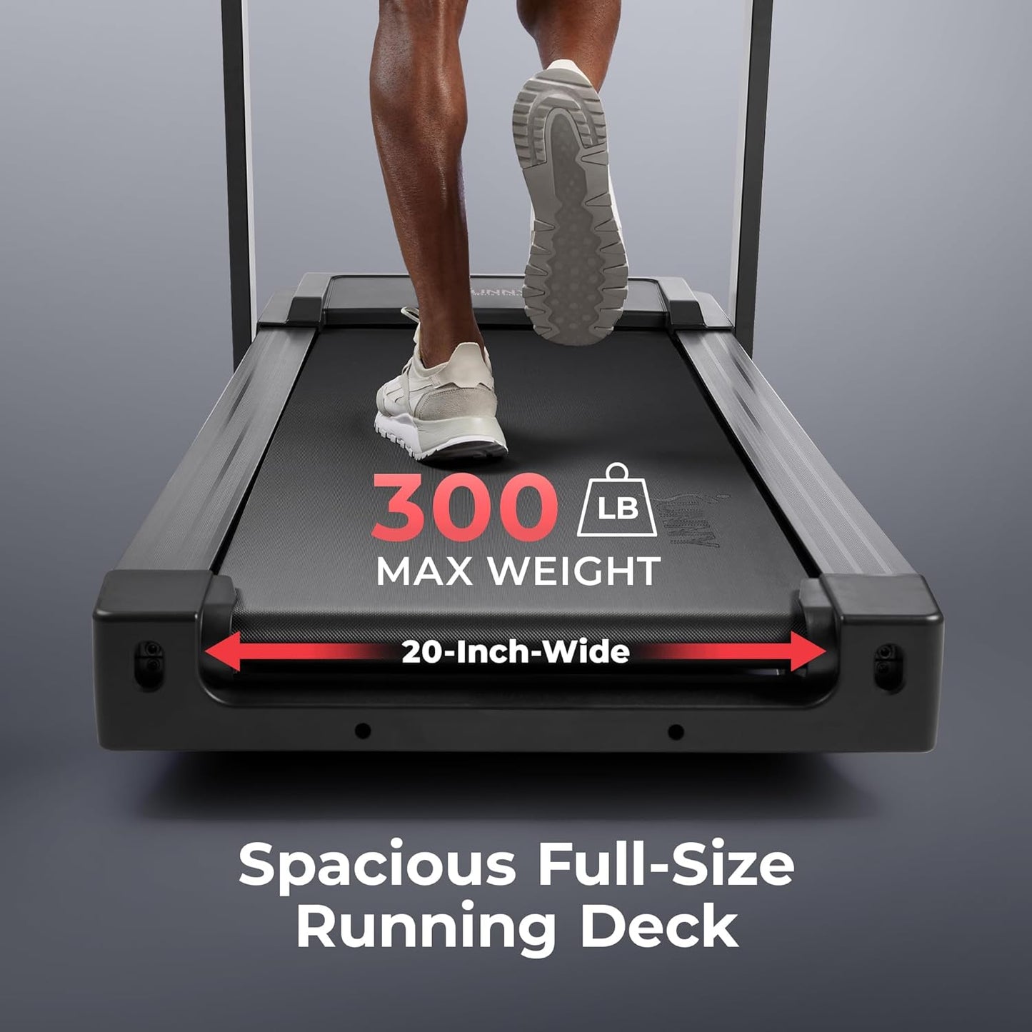Sunny Health & Fitness Smart Treadmill - Heavy-Duty Auto Incline with 20" Running Deck & Free App