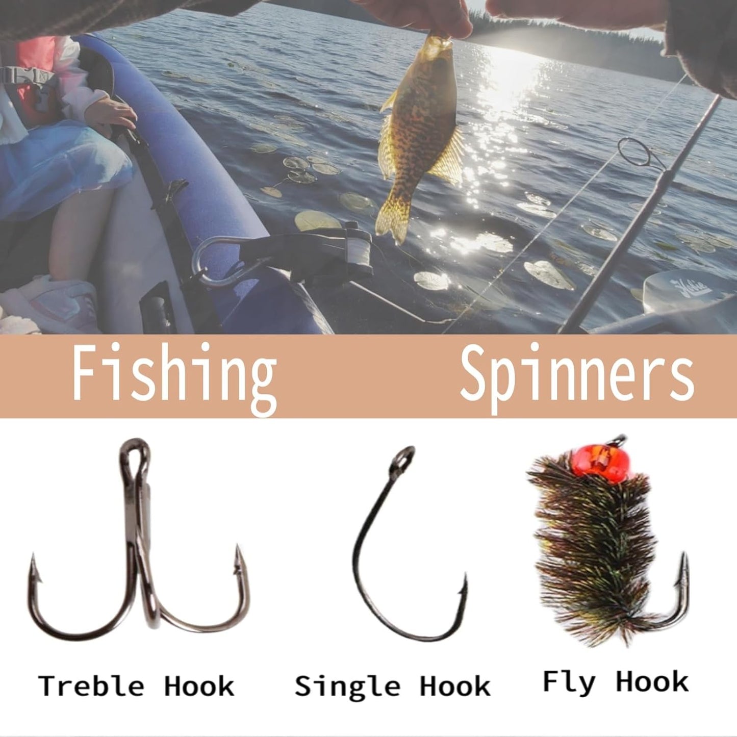 SHIAWASENA Fishing Spinners - 10pcs Inline Spinner Baits Kit with High-Reflective Flash for Trout, Salmon & Bass