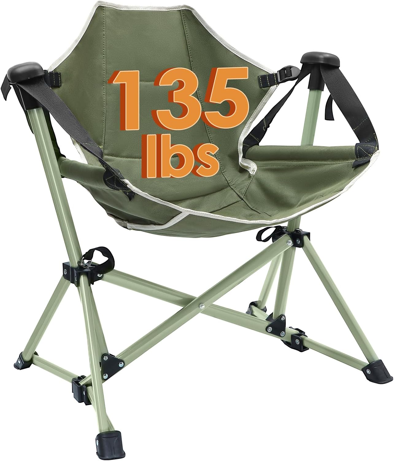 Skiennix Kids Hammock Chair - Adjustable Portable Folding Chair for Camping & Travel | Green, Supports 135 LBS