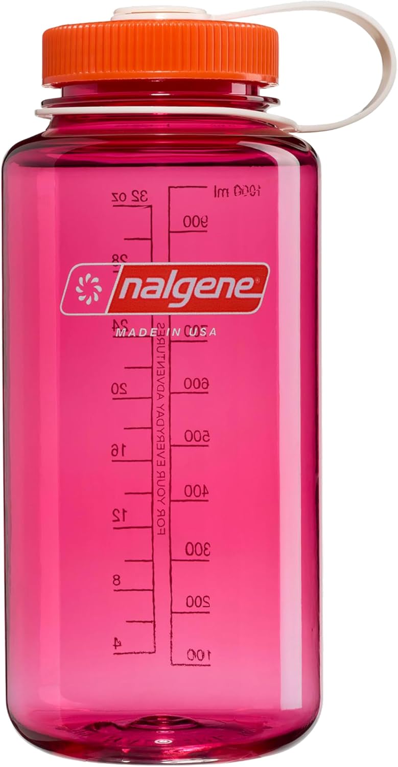 Nalgene 32 oz Wide Mouth Water Bottle - BPA-Free, Durable & Leak-Proof Design for Hiking, Gym & Travel