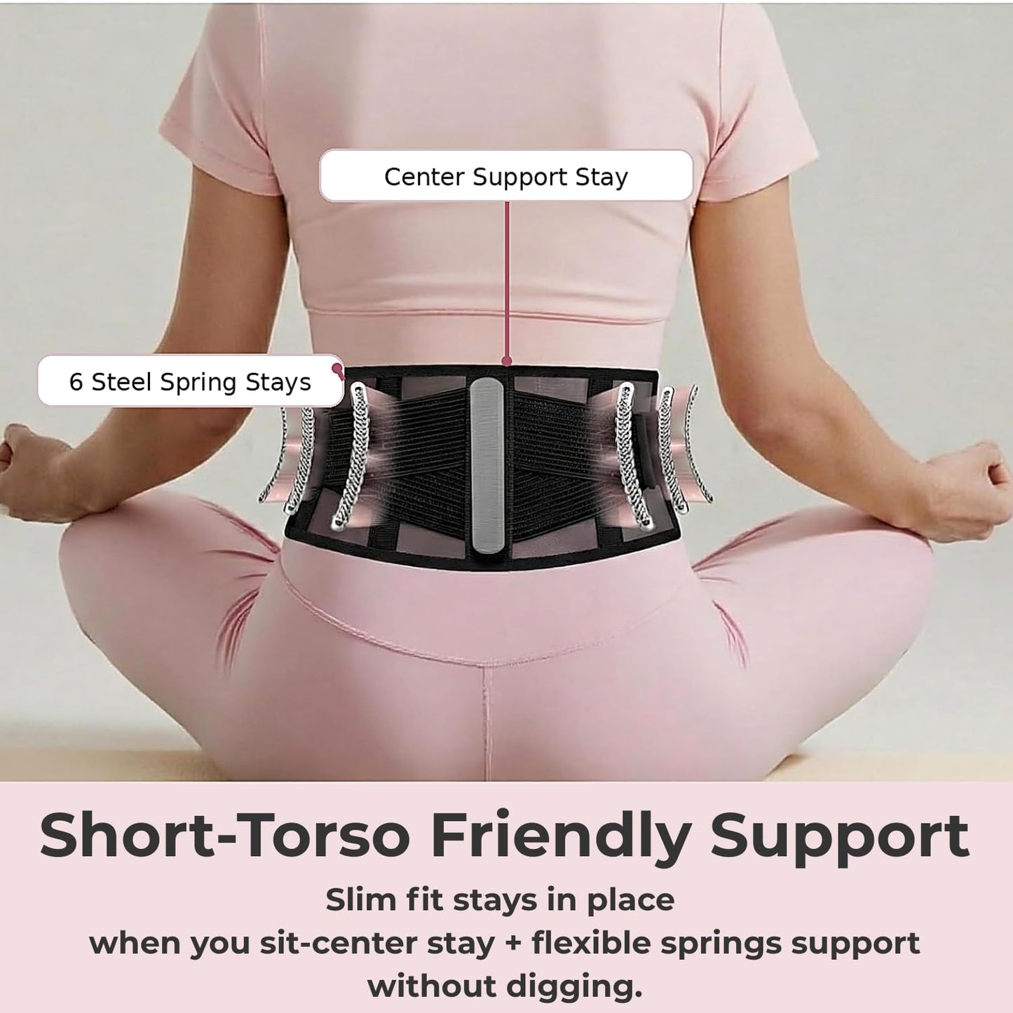 Skiennix Ultra Breathable Back Brace - Lightweight Adjustable Lumbar Support for Lower Back Pain | Comfortable Compression for Sciatica & Scoliosis