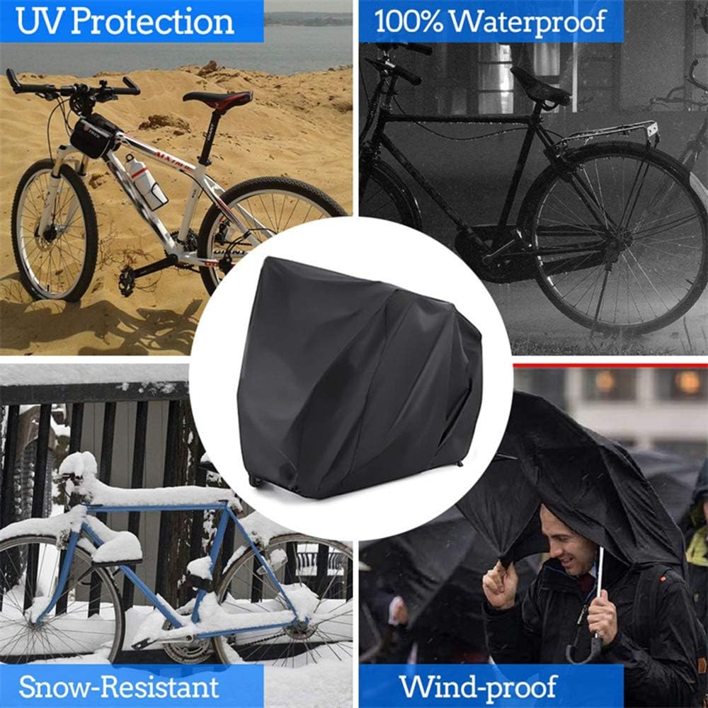 Szblnsm Bike Cover - Waterproof Outdoor Protection for 1-3 Bikes | Heavy Duty 420D Ripstop Material