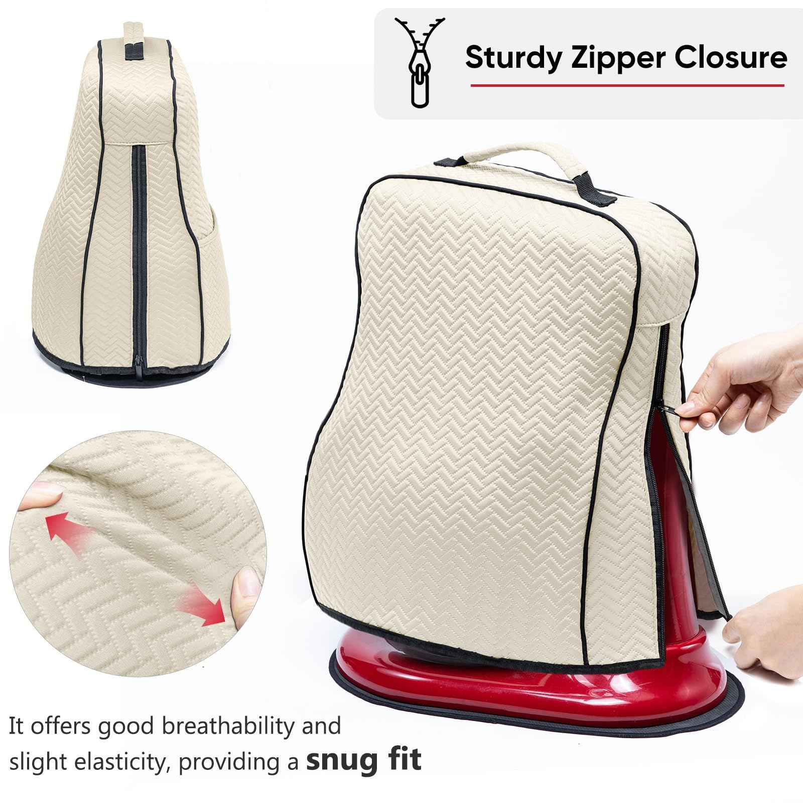 BAGSPRITE Stretchy Stand Mixer Cover with Appliance Slider– Washable Applicance Cover Compatible with KitchenAid Mixer 6/7/8 Quart – Dust Cover with Pockets for KitchenAid Accessories and Attachments