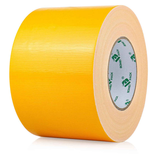 BOMEI PACK 4inch Wide Yellow Duct Tape, Heavy Duty Strong Waterproof Industrial Color Duct Tape 9.0mil x 4inch x 60yds for Packing and Repairing