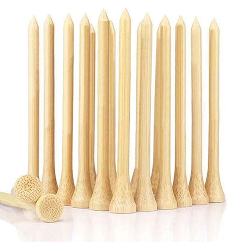 KFYIOE 300Pcs Bamboo Golf Tees, 2 3/4 & 3 1/4 Inch Dual Sizes - Unbreakable Wooden Tees for Men, Eco-Friendly Golf Accessories for Golfers