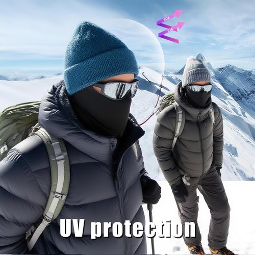 Xeoxarel 3 Pack Fleece Ski Mask Balaclava Full Face Cover, Cold Weather Windproof Thermal Shiesty Motorcycle for Men/Women, Black