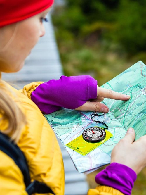 Gejoy Orienteering Compass Set - 6 Pieces with Declination, Magnifier & Ruler for Hiking & Navigation
