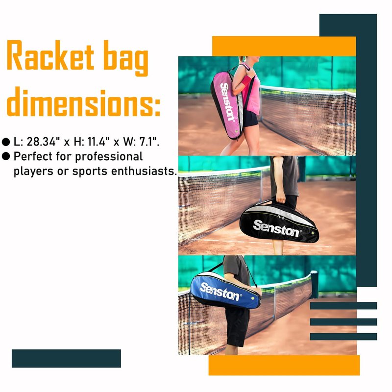 Senston Tennis/Badminton Racket Bag,Single Shoulder Tennis Racket Bag,Waterproof And Dustproof.