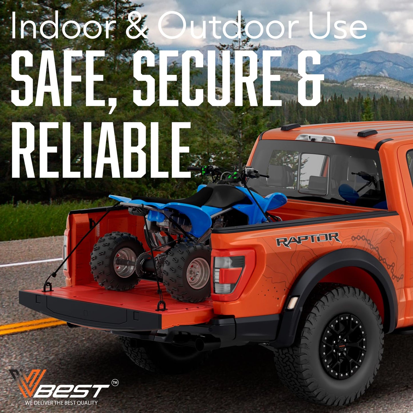 VBEST 24 Inch Bungee Cords with Hooks - 12 Piece Black Bungee Cords Heavy Duty Outdoor 2 ft