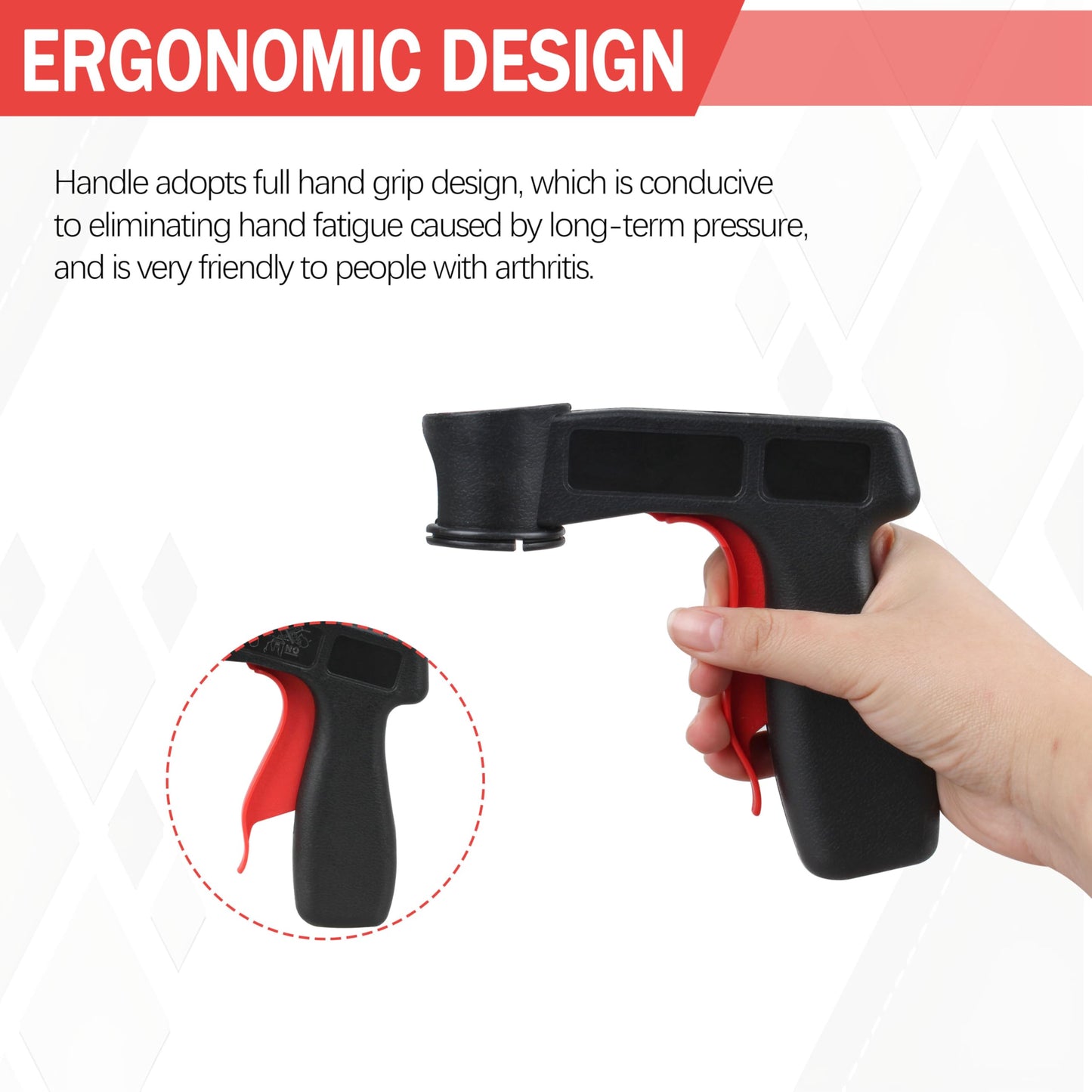 Spray Paint Can Gun,Instantly Convert Spray Cans Into Spray Guns - Universal Compatible for Can-Gun1 Spray Trigger Handle,Fits Black Spray Paint, Adhesives,Lubricants(2 PCS)