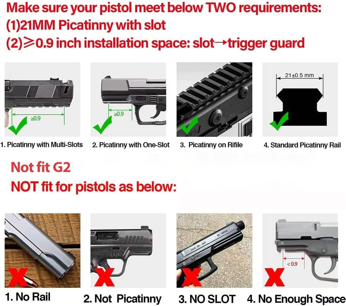 SOLOFISH Laser Sight for Pistol - Rechargeable Green/Red/Blue with Pic-Rail Compatibility