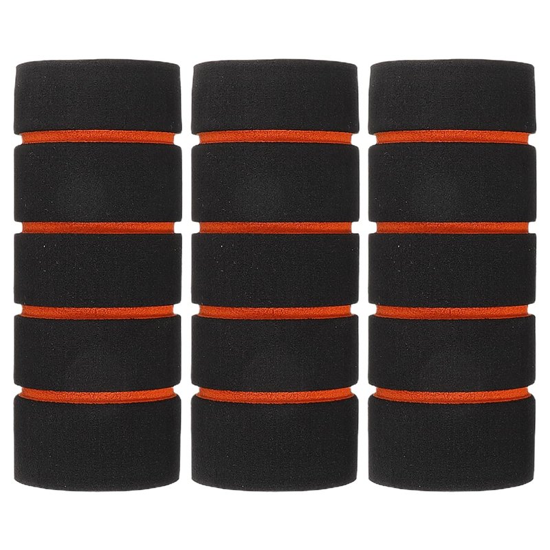 UKCOCO 3 Pcs Foam Handle Grips : Non Slip Sponge Pull Up Bar Sleeve Handlebar Cover for Fitness Equipment Bicycle Motorbike, Easy Installation, 4.32X1.49X1.49in (Black)