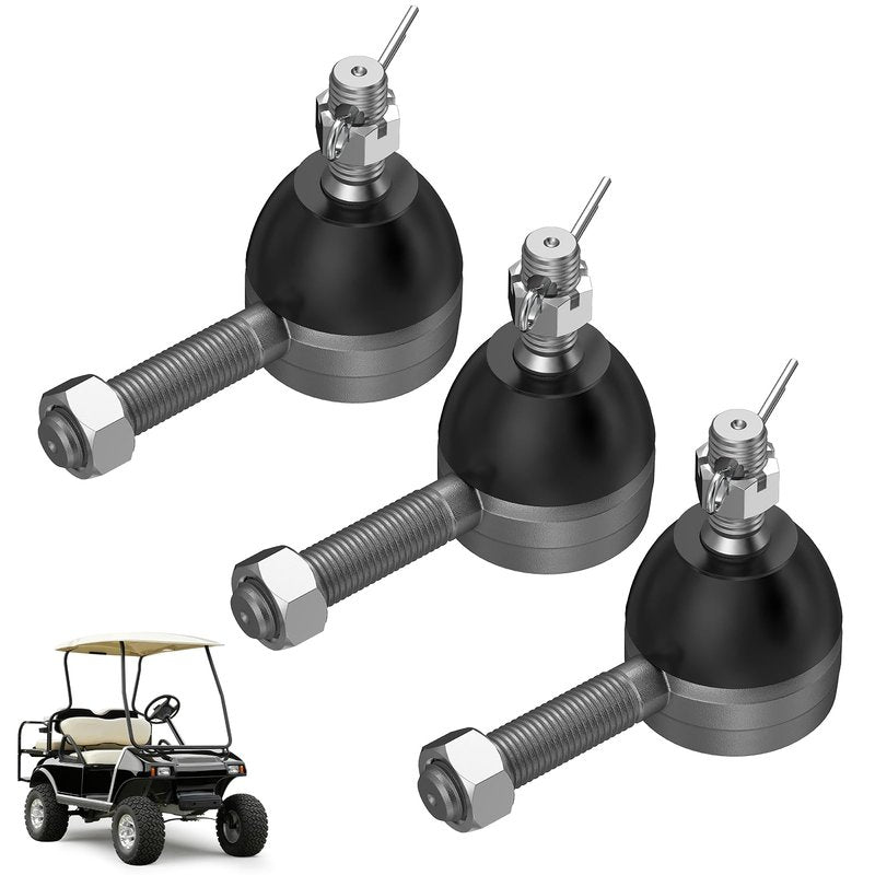 Panglong Golf Cart Ball Joint Kit-Club Car DS Tie Rod End Set of 3, Club Car DS Tie Rod End with Grease Fitting Suitable for 1976-2008 Club Car DS Golf Cart, OEM# 7540, 7539