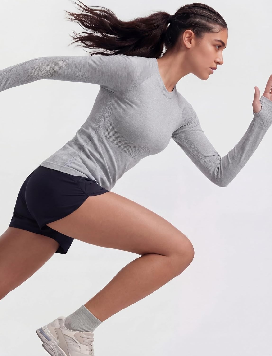 WANAYOU Long Sleeve Workout Tops for Women - 2 Pack Compression Athletic Shirts | Quick Dry Seamless Yoga
