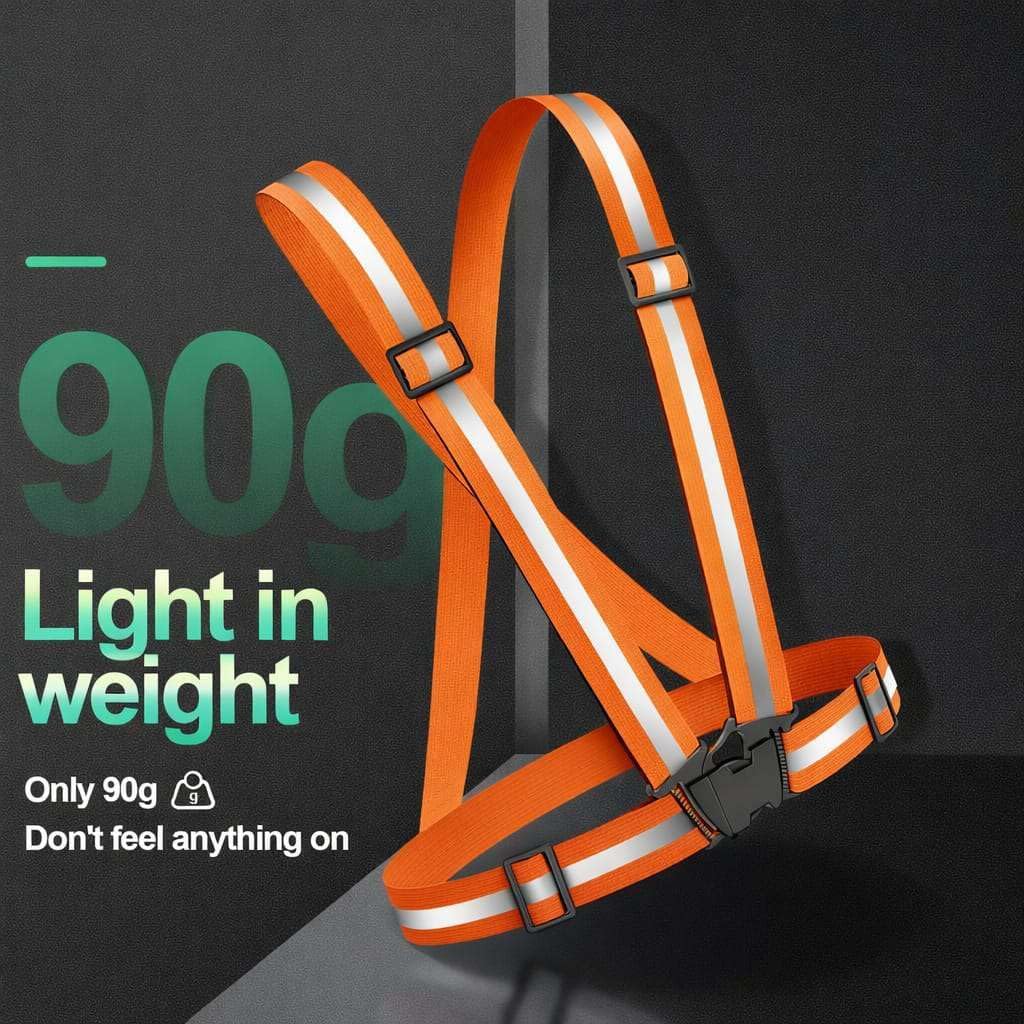 Reflective Vest Running Gear by [Brand Name] - High Visibility Adjustable Safety Vest for Night Jogging, Biking & Walking