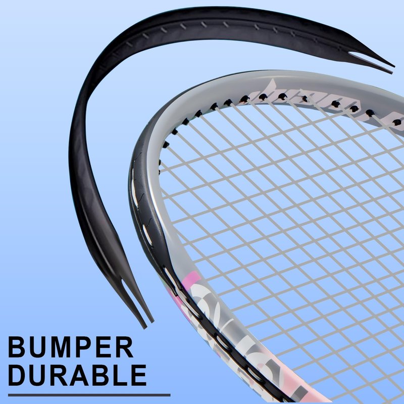 bo'weiqi 27" Tennis Racket Set for Adults 2 Players Lightweight Pre-Strung Tennis Racquets for Beginners, Including 3 Balls, 2 Overgrips, 2 Vibration Dampers and 1 Bag Easy Carry(Green and Pink)