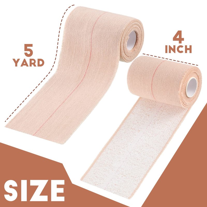 Tondiamo 8 Rolls Elastic Tape Adhesive Elastic Tape Self Adhesive Bandages Wrap Flexible Stretch Bandages Athletic Sports Skin Strips for Sports Ankle, Knee and Wrist Animal Pets (4 Inch X 5 Yard)