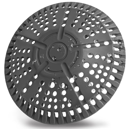 AWzzz Shower Drain Hair Catcher, 5.5in Shower Hair Catcher Large Premium Silicone Drain Protector Strainer, Shower Drain Cover for Shower Room, Floor Drain, Bathroom Sink, Dark Grey