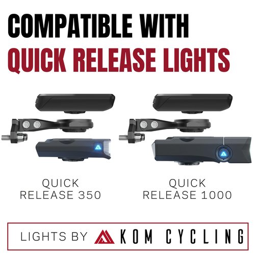 KOM Cycling Quick Release Stem Mount for Wahoo and Garmin Bike Computers (Edge 1040, Elemnt Roam, Elemnt Bolt v2) 1040 Bike Mount Compatible with GoPro Accessories