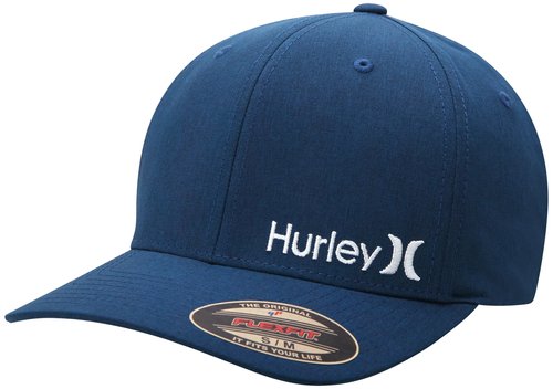 Hurley Mens Baseball Cap - Moisture Wicking Flexfit Curved Bill Fitted Baseball Hats for Men, Size Large-X-Large, Blue Beyond