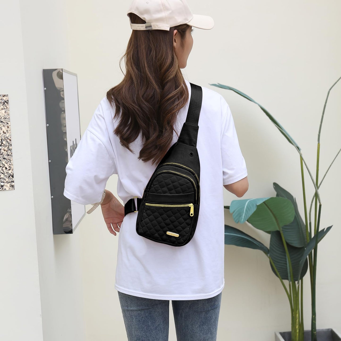 Aisijimo Small Sling Bag For Women Men Casual Crossbody Sling Backpack