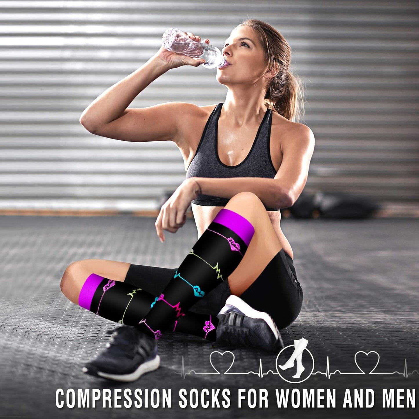 Bluemaple Copper Compression Socks - 6 Pack for Enhanced Circulation | Ideal for Medical, Running, and Athletic Use